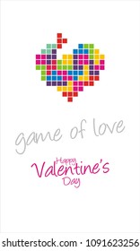 abstract background with text love, valentine card