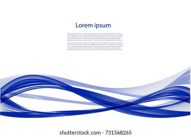 Abstract background with text and smooth bright lines