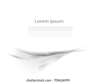 Abstract background with text and smooth lines