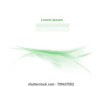 Abstract background with text and smooth lines