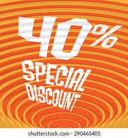 Abstract background with text Special Discount, vector illustration