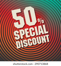 Abstract background with text Special Discount, vector illustration
