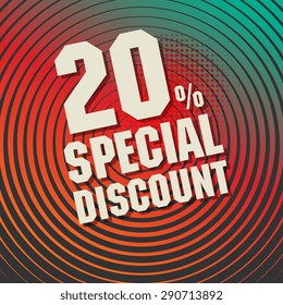Abstract background with text Special Discount, vector illustration