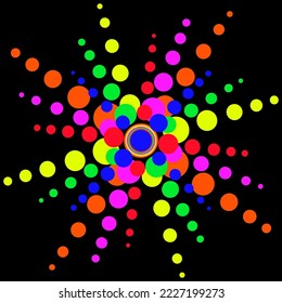 Abstract background texture from circles in geometric style. 