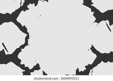 Abstract background texture with destruction effect, ink stains, grunge. Distress overlay, rough dirty wall concept. Black, gray. Worn, torn, weathered effect. Vector background
