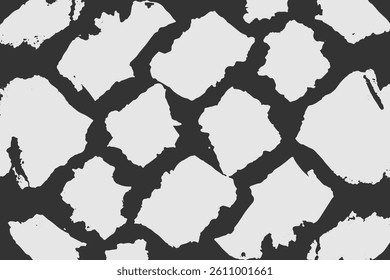 Abstract background texture with destruction effect, ink stains, grunge. Distress overlay, rough dirty wall concept. Black, gray. Worn, torn, weathered effect. Vector background