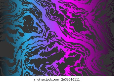 Abstract background texture with destruction effect, ink stains, grunge. Distress overlay, rough dirty wall concept. Lilac blue metallic. Worn, torn, weathered effect. Vector background
