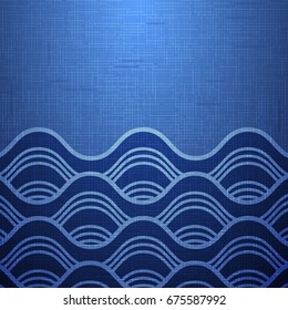 Abstract background with the texture of the fabric. Denim fabric or burlap.