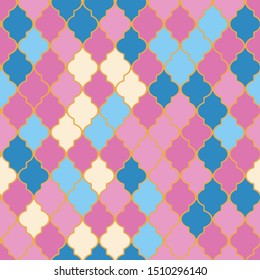 Abstract background texture in geometric ornamental style.sequential embroidered colorful background Seamless design.