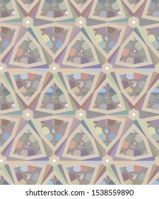 Abstract background texture in geometric ornamental style. Seamless design.