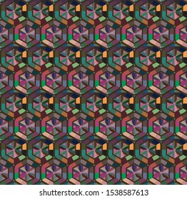 Abstract background texture in geometric ornamental style. Seamless design.