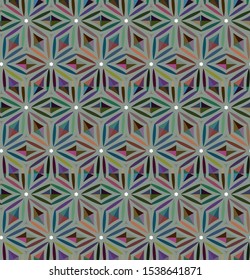 Abstract background texture in geometric ornamental style. Seamless design.