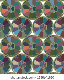 Abstract background texture in geometric ornamental style. Seamless design.