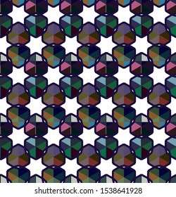 Abstract background texture in geometric ornamental style. Seamless design.
