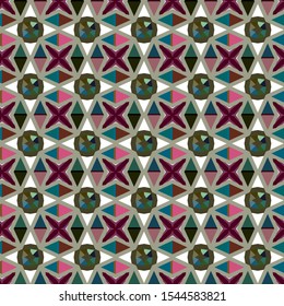 Abstract background texture in geometric ornamental style. Seamless design.