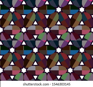 Abstract background texture in geometric ornamental style. Seamless design.