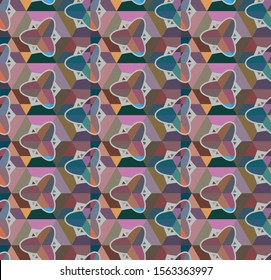 Abstract background texture in geometric ornamental style. Seamless design.