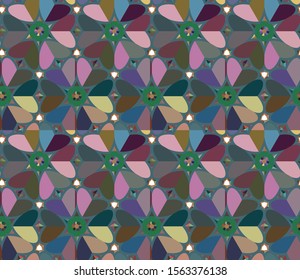 Abstract background texture in geometric ornamental style. Seamless design.