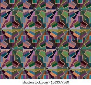 Abstract background texture in geometric ornamental style. Seamless design.
