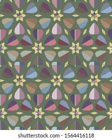 Abstract background texture in geometric ornamental style. Seamless design.