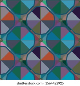 Abstract background texture in geometric ornamental style. Seamless design.