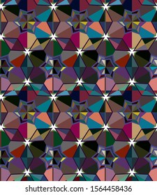 Abstract background texture in geometric ornamental style. Seamless design.