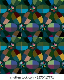 Abstract background texture in geometric ornamental style. Seamless design.