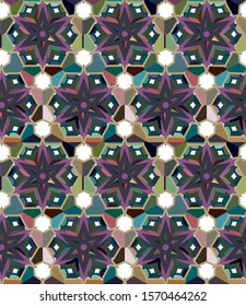 Abstract background texture in geometric ornamental style. Seamless design.