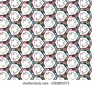 Abstract background texture in geometric ornamental style. Seamless design.