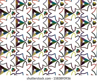 Abstract background texture in geometric ornamental style. Seamless design.