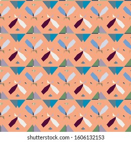 Abstract background texture in geometric ornamental style. Seamless design.
