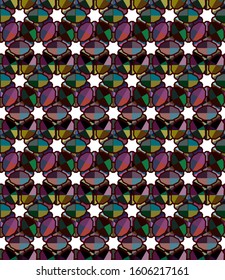 Abstract background texture in geometric ornamental style. Seamless design.