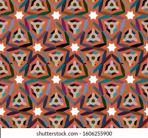 Abstract background texture in geometric ornamental style. Seamless design.
