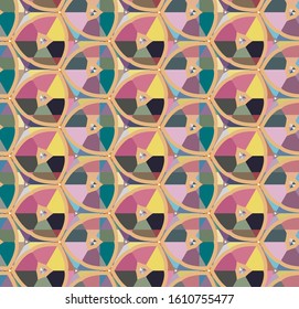 Abstract background texture in geometric ornamental style. Seamless design.
