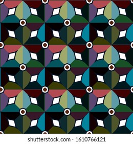 Abstract background texture in geometric ornamental style. Seamless design.