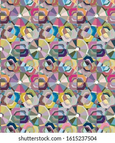 Abstract background texture in geometric ornamental style. Seamless design.