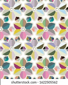 Abstract background texture in geometric ornamental style. Seamless design.