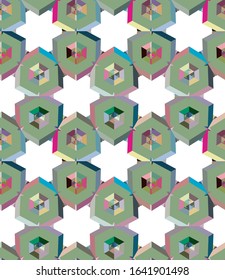 Abstract background texture in geometric ornamental style. Seamless design.