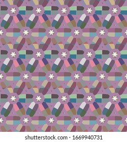Abstrakte Hintergrundtextur im geometrischen Zierstil. Nahtloses Design.