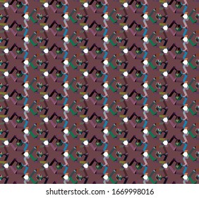 Abstrakte Hintergrundtextur im geometrischen Zierstil. Nahtloses Design.