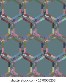 Abstrakte Hintergrundtextur im geometrischen Zierstil. Nahtloses Design.