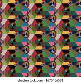 Abstract background texture in geometric ornamental style. Seamless design.