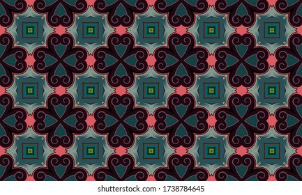Abstrakte Hintergrundtextur im geometrischen Zierstil. Nahtloses Design.