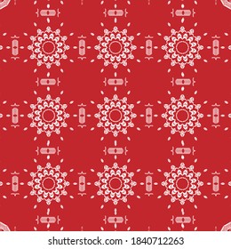 Abstract background texture in geometric ornamental style.Geometric ornamental vector pattern. Seamless design with flowers. 