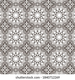 Abstract background texture in geometric ornamental style.Geometric ornamental vector pattern. Seamless design with flowers. 