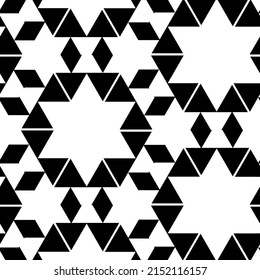Abstract background texture in geometric ornamental style. black and white