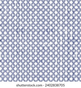 Abstract background texture in geometric ornamental style. simple indigo blue line check texture type patterns with white used for textiles..,