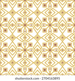 Textura de fondo Abstractas en estilo ornamental geométrico. Patrón geométrico amarillo inconsútil del ornamento en el fondo blanco.