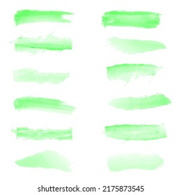 Abstract background texture green watercolor paint splashing brush paper poster flyer brochure pattern art graphic design vector illustration