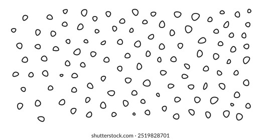 Abstract background texture hand drawn art illustration with dots, spots. Vector blobs in flat style